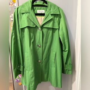 Calvin Klein - Green Coat with Hood - Size S